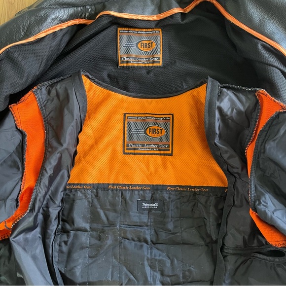 First Manufacturing Co. Classics Leather Gear Motorcycle Jacket M - Picture 5 of 10